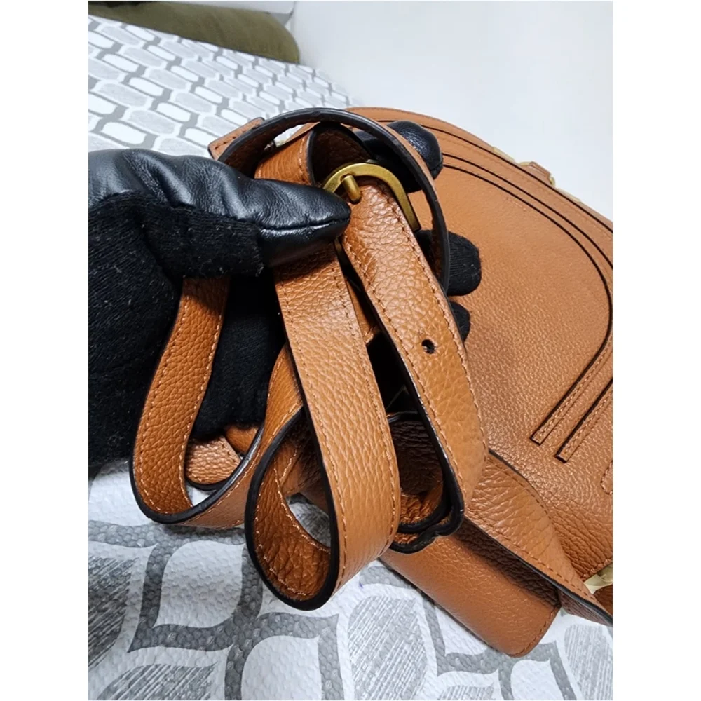 Chloé Raffia Crossbody Bag Brown/Cream
